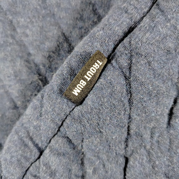 Orvis Pullover Mens Medium Blue Quilted Snap Henley Trout Bum Gorpcore Outdoors - Picture 9 of 13